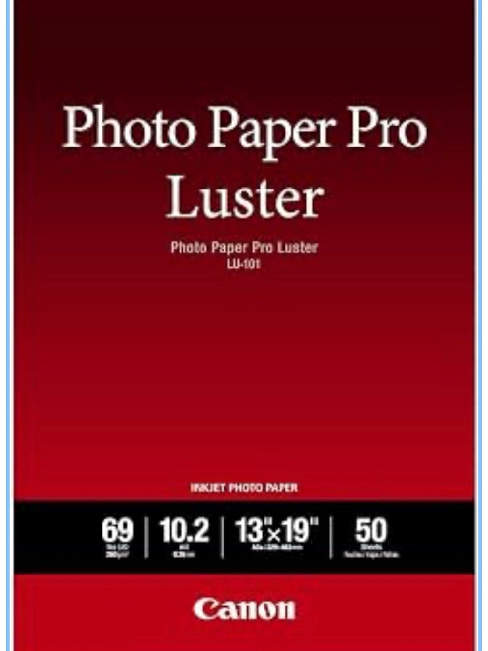 Brand new Canon LU-101 13X19(50) Luster Photo Paper, 13" x 19" (50 Sheets)